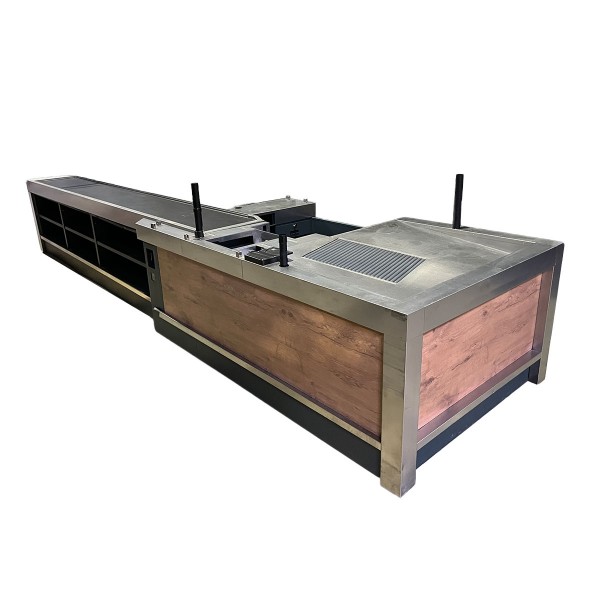 ITAB HARR checkout counter - RA 3600 - 5450 mm - left-hand rotation