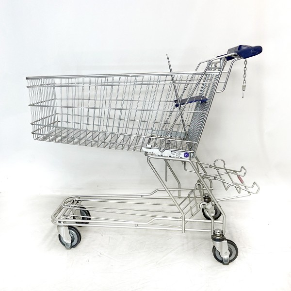 Shopping trolley WANZL D155 RC - moving walkway rollers - advertising handle