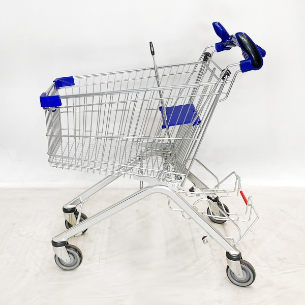 Einkaufswagen Wanzl ELX 90 - Kindersitz blau - Horngriffe - ohne Pfandschloss