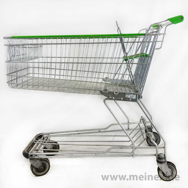Shopping Trolley WANZL D155RCF - Green Advertising Handle - Used