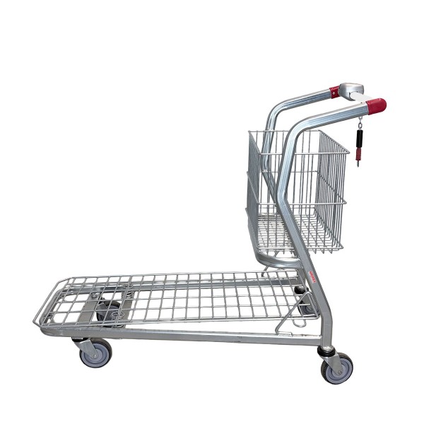 Platform trolley / transport trolley – wire platform – deposit lock