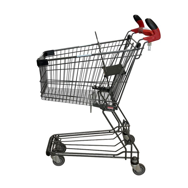 Wanzl D90RC shopping trolley – grey powder-coated – grey child seat
