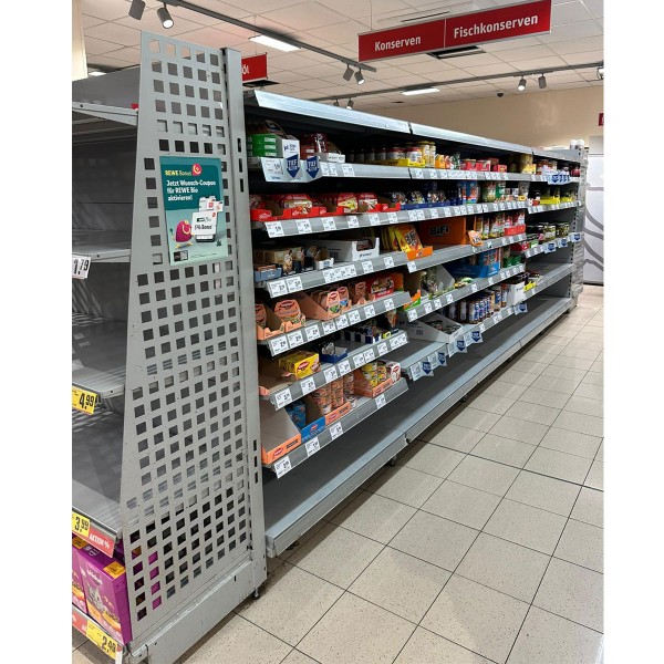 Supermarket shelves from Storebest - 64m gondola shelves + 42m wall shelves