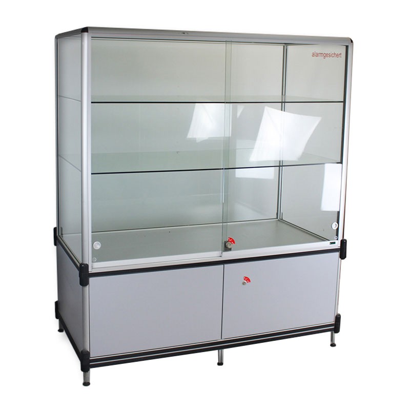 Glasvitrine ALMA von Kesseböhmer mit Unterschrank - ohne Schlüssel - gebraucht