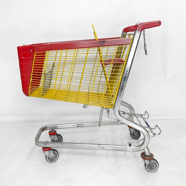 Shopping trolley WANZL - painted yellow - 120 liters