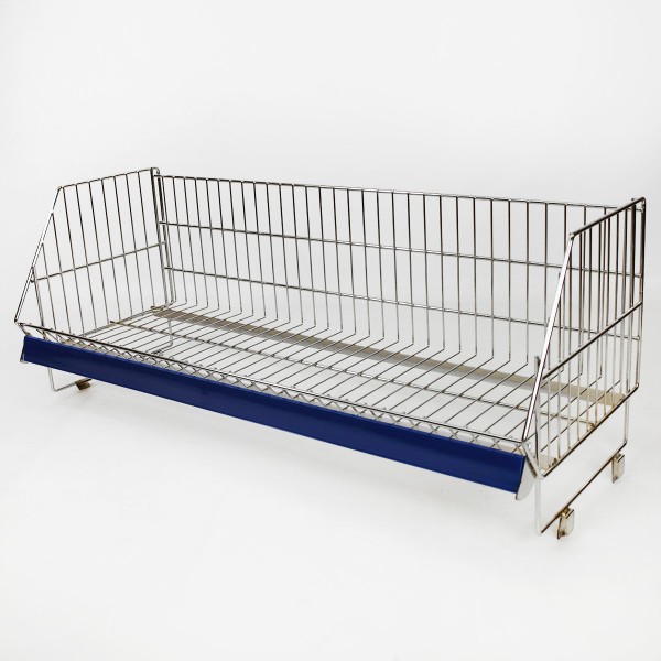 Attachment basket / wire basket for campaign tables - 120x53x35cm - with adjustable feet